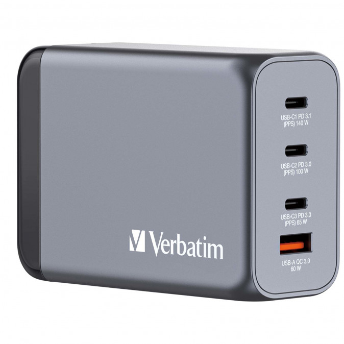 Verbatim GNC-240 GaN Hálózati töltő 240W (32205) Mobil