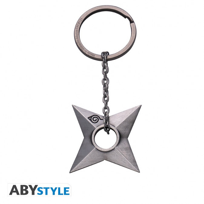 Naruto Shippuden 3D Keychain Shuriken Konoha Ajándéktárgyak