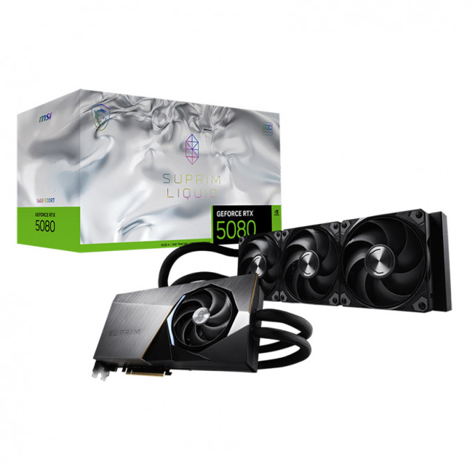 MSI GeForce RTX 5080 16GB SUPRIM LIQUID SOC videókártya PC
