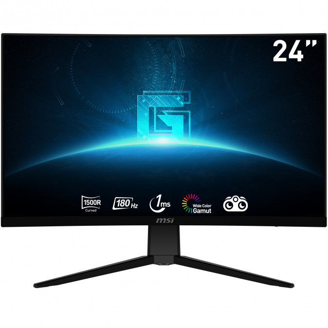 MSI Monitor GAMING G2422C Ívelt VA LED 23,6" FHD 1920x1080, 16:9, 3000:1 CR, 250cd/m2, 1500R, 1ms, 180Hz, DP, HDMI PC