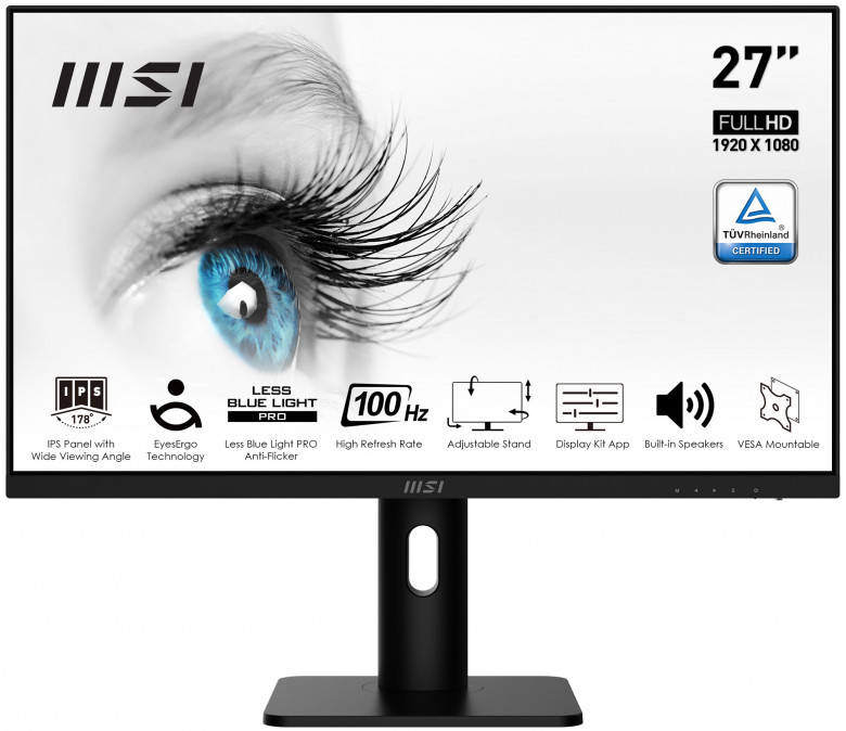 MSI Monitor Business PRO MP273AP 27" FHD 1920x1080, IPS 16:9 100Hz, 1ms, 1000:1, HDMI, DP, VGA, Pivot, Black PC