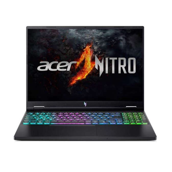 ACER Aspire Nitro AN16-73-540P, 16" WUXGA IPS, Intel Core i5-14450HX, 16GB, 512GB SSD, GeForce RTX 4050, DOS, fekete PC