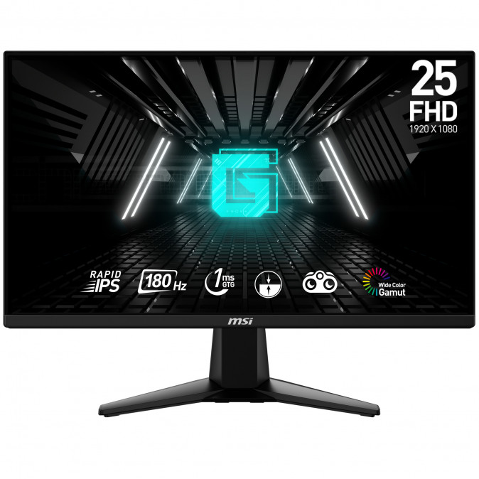 MSI Monitor GAMING G255F Rapid IPS LED 24,5" FHD 1920x1080, 16:9, 1000:1 CR, 300cd/m2, 1ms, 180Hz, DP, 2x HDMI PC