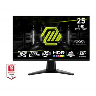 MSI Monitor GAMING MAG 255XF 24,5" FHD Rapid IPS 1920x1080, 16:9, 300Hz, 1000:1, 0,5ms, 2x HDMI, DP, Black PC