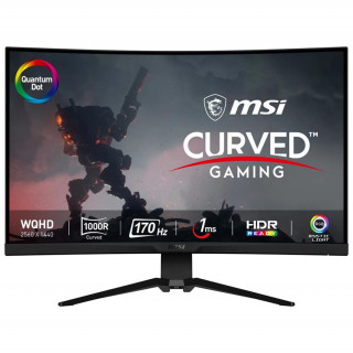 MSI Monitor GAMING MAG 325CQRF QD E2 31,5" Ívelt Rapid VA WQHD 2560x1440, 16:9 180Hz 0,5ms 3500:1, 2x HDMI, DP, USB-C PC