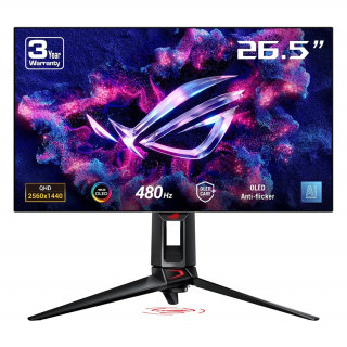 ASUS PG27AQDP ROG SWIFT Monitor 27" OLED 2560x1440, HDMI/Displayport/USB, 480Hz, HDR400, G-Sync PC