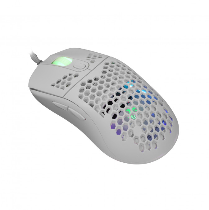 WHITE SHARK GM-5007W GALAHAD gamer egér, fehér, 6400 dpi PC