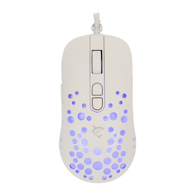 WHITE SHARK TRISTAN-W WS GM-9004W  7D / 12000 dpi fehér RGB gamer egér PC