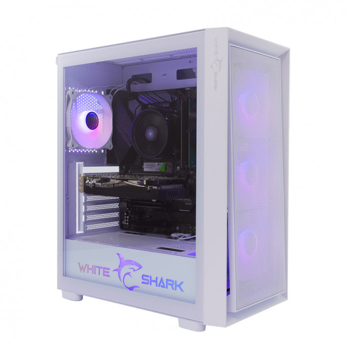 WHITE SHARK WARHEAD-3/W PC ház, E-ATX/ATX/M-ATX/ITX gamer, fehér PC