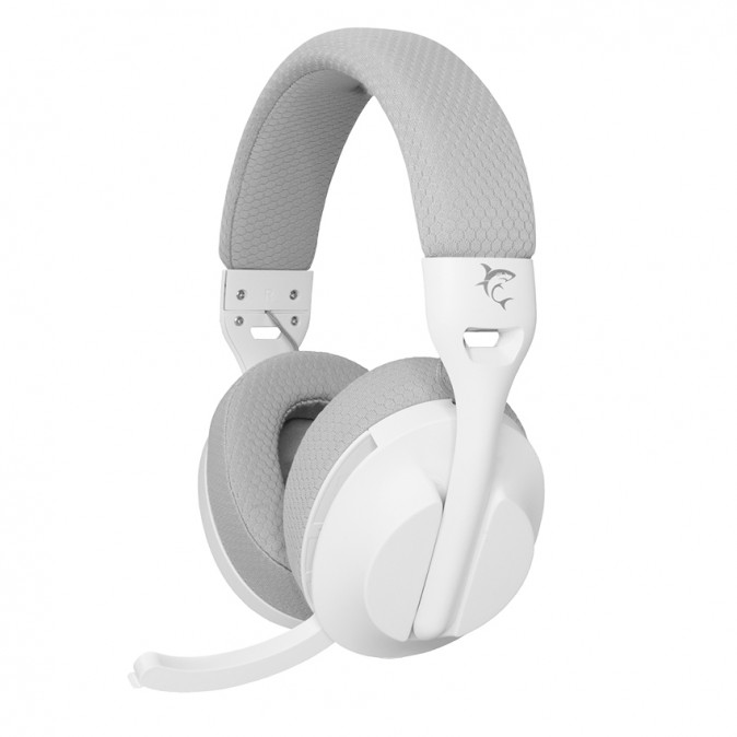 WHITE SHARK FALCON-W, GH-2441W, vezeték nélküli gamer fejhallgató, fehér PC