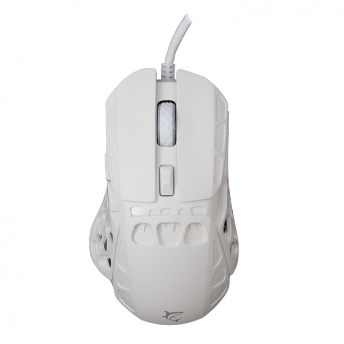 WHITE SHARK ECTOR-W GM-5016W RGB gamer egér, 12.200 dpi, 7 gombos fehér PC