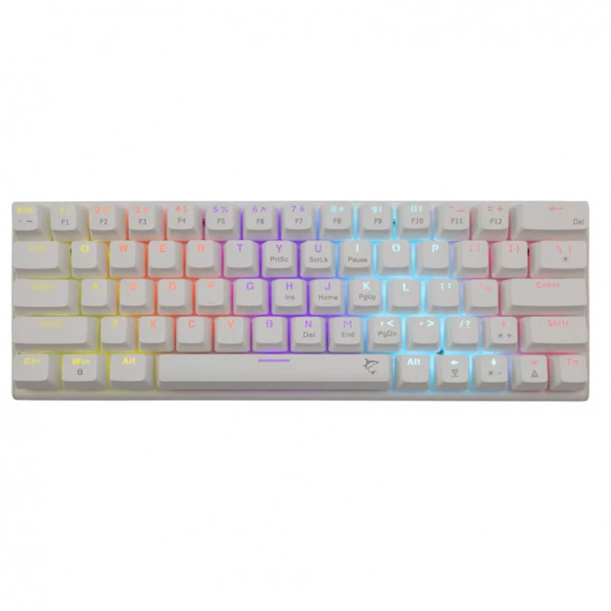 WHITE SHARK WAKIZASHI-W/R-US, GK-002211-W/R-US fehér mechanikus gamer billentyűzet, piros kapcs. angol PC