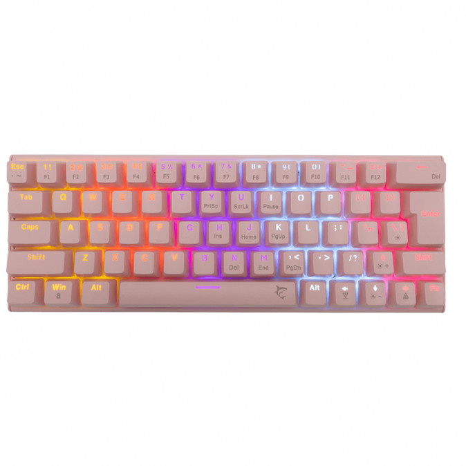 WHITE SHARK W029928 WAKIZASHI-P/BL-US pink mechanikus gamer billentyűzet, kék kapcs. (angol) PC