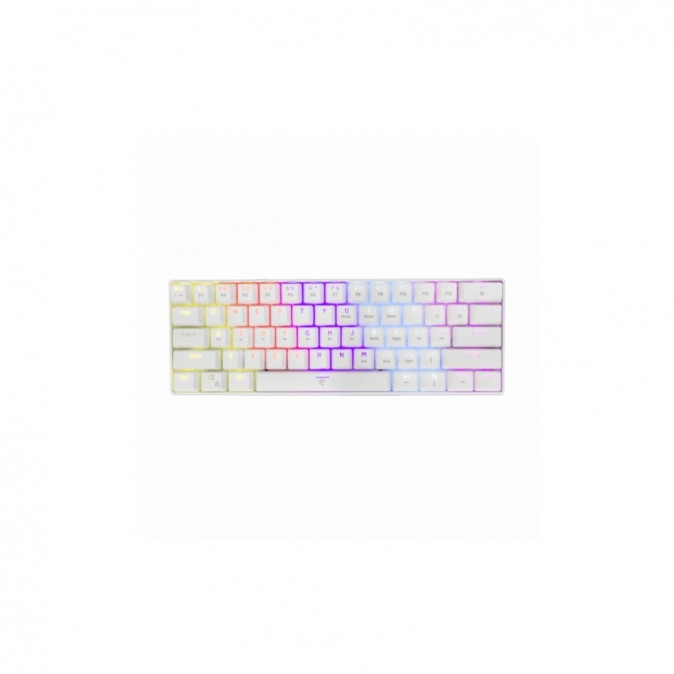 WHITE SHARK SHINOBI mechanikus (blue switch) gamer billentyűzet, fehér (magyar) PC