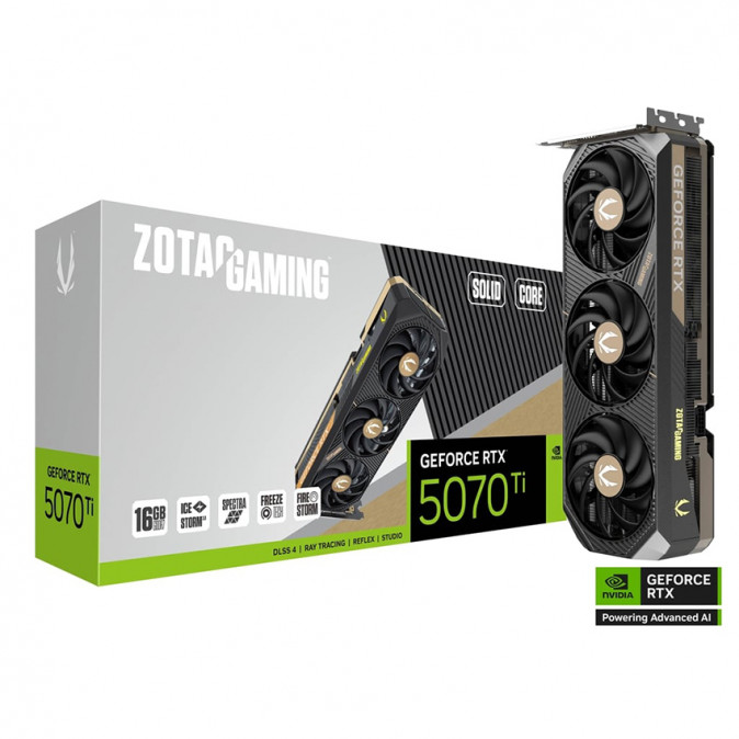 Zotac Gaming GeForce RTX 5070 Ti Solid Core 16GB GDDR7 (ZT-B50710D2-10P) PC