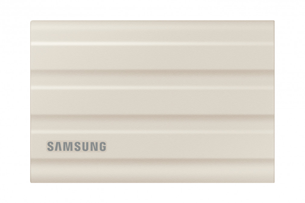 SAMSUNG Hordozható SSD T7 Shield, USB 3.2 Gen.2 (10Gbps), 2TB, Bézs PC