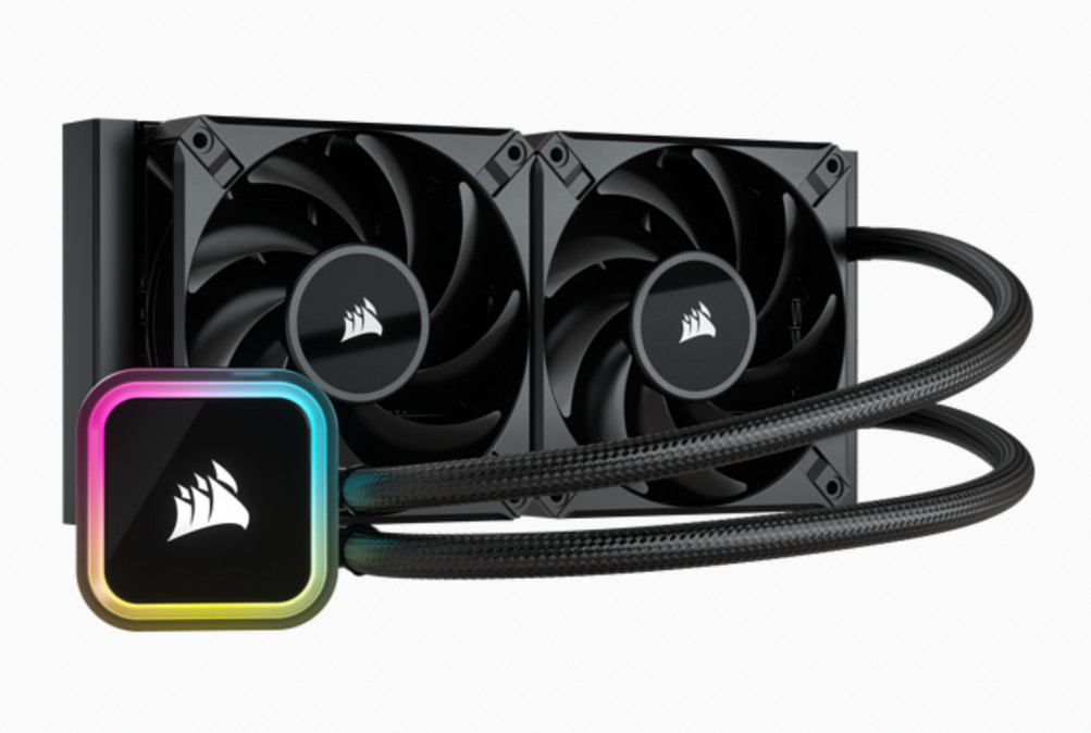 CORSAIR CPU hűtő iCUE H100i RGB ELITE (vízhűtés), 2 Ventilátoros, LGA1700 támogatással, fekete PC
