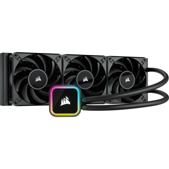 CORSAIR CPU hűtő iCUE H150i RGB ELITE (vízhűtés), 3 Ventilátoros, LGA1700 támogatással. fekete PC