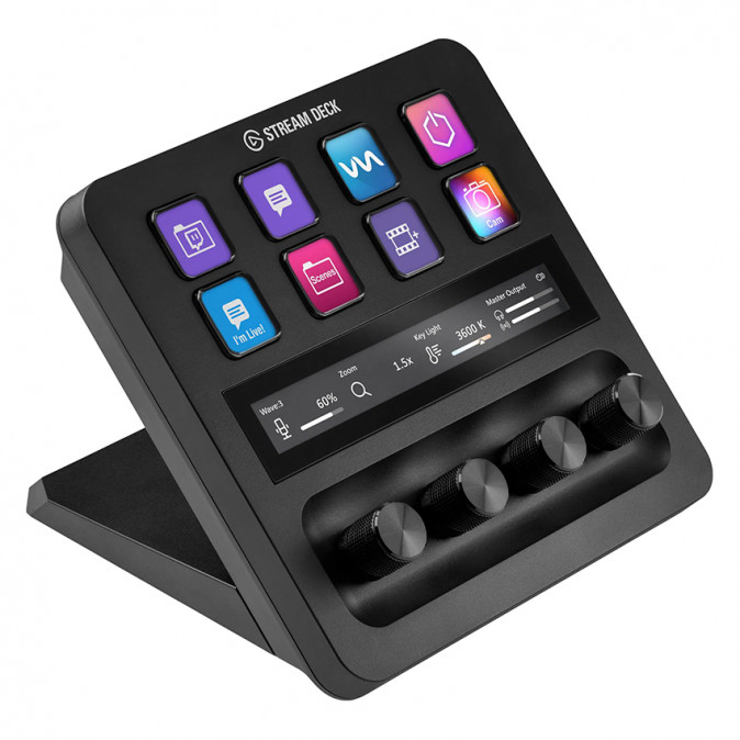 CORSAIR ELGATO STREAM DECK+, 8 Testreszabható LCD Billentyű, Audio mixer, LCD Érintőpanel, fekete PC
