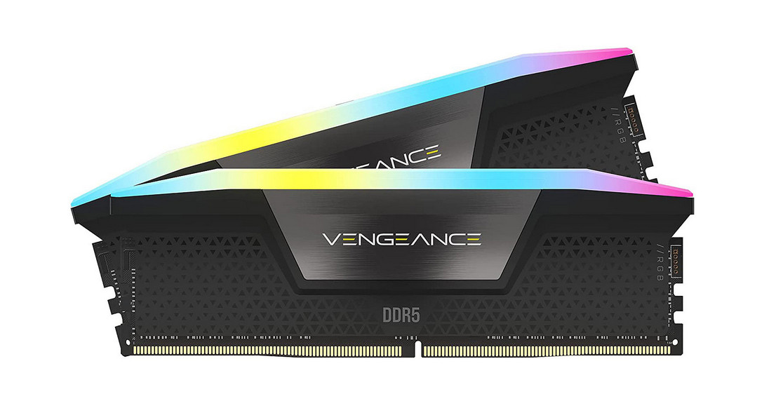 CORSAIR Memória VENGEANCE RGB DDR5 64GB 5600MHz CL40, INTEL XMP (Kit of 2), fekete PC