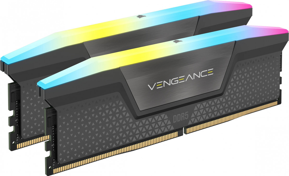 CORSAIR Memória VENGEANCE RGB DDR5 32GB 6000MHz CL36, AMD EXPO (Kit of 2), szürke PC
