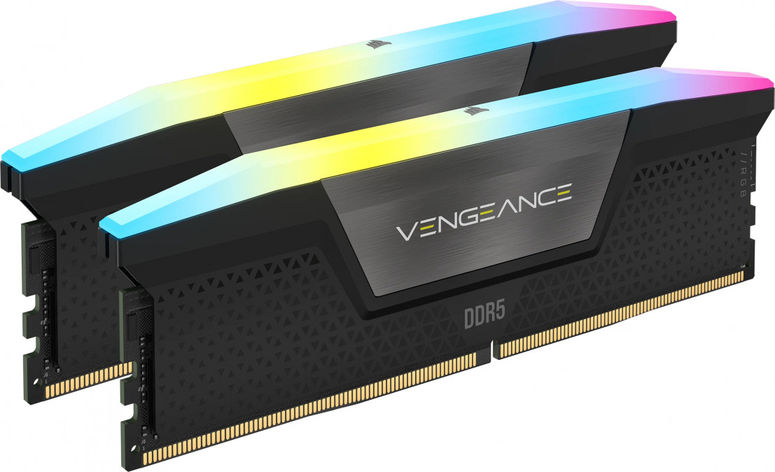 CORSAIR Memória VENGEANCE RGB DDR5 64GB 6000MHz CL38 INTEL (Kit of 2), fekete PC