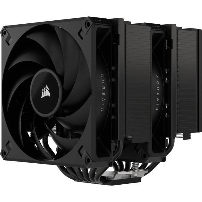 CORSAIR CPU hűtő, A115 Twin Tower, 2 Ventilátoros, LGA1700 támogatással, fekete PC