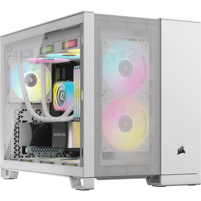 CORSAIR Ház 2500D AIRFLOW, Tápegység nélkül, Edzett Üveg, fehér PC