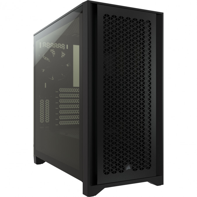 CORSAIR Ház iCUE 4000D RGB AIRFLOW, 3xAF120 RGB ELITE Ventillátorral + Kontroller, Tápegység nélkül, Edzett Üveg, fekete PC