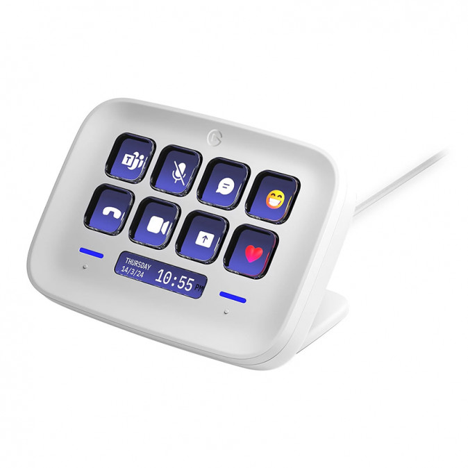 CORSAIR ELGATO STREAM DECK NEO, 8 Testreszabható LCD Billentyű, Testreszabható Infobar, LCD Érintőpanel, fehér PC