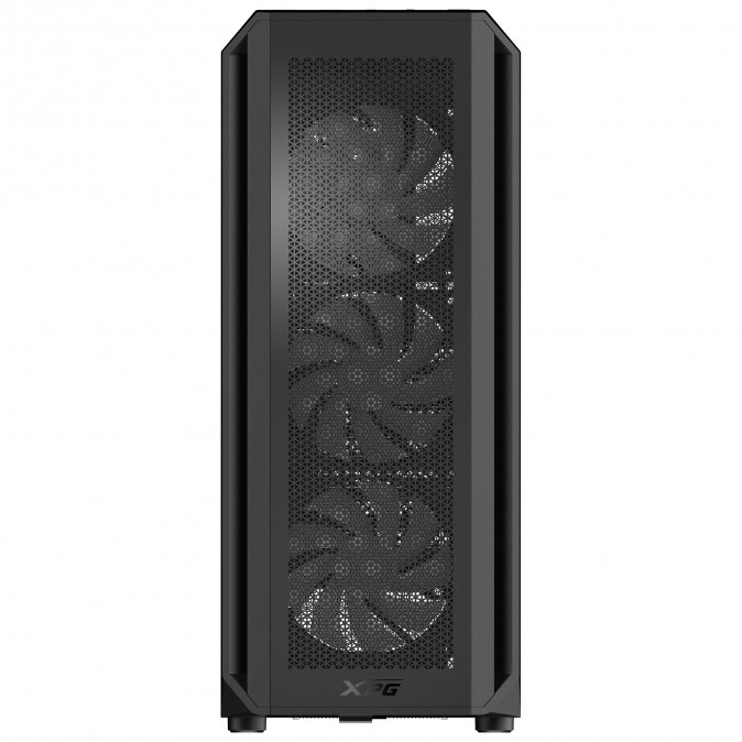 ADATA XPG Ház Midi ATX Valor AIR PLUS, 4x120mm RGB ventilátor, Tápegység nélkül, üvegfalú, fekete PC