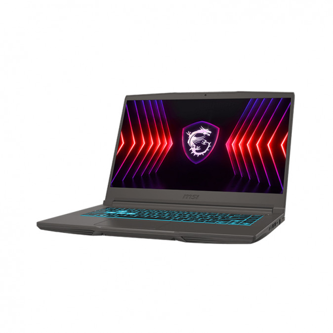 MSI Gaming NB Thin 15 B12VE-2853, 15.6" FHD 144Hz, i5-12450H, 16GB, 512GB M.2, RTX 4050 6GB, NOOS, Fekete PC