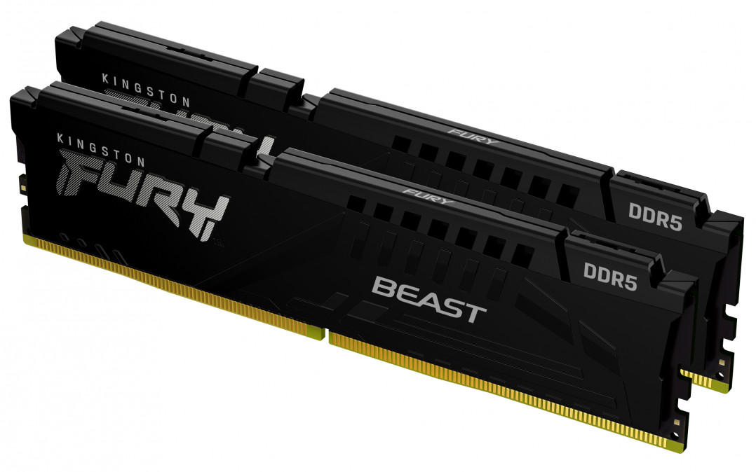KINGSTON FURY Memória DDR5 16GB 6000MT/s CL30 DIMM (Kit of 2) Beast Black EXPO PC