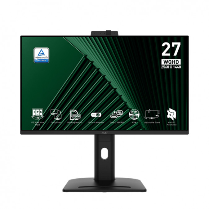 MSI Monitor Business PRO MP275QPDG 27" QHD 2560x1440, IPS 16:9 100Hz, 1 ms, 2x HDMI, DP,  Docking, Black PC