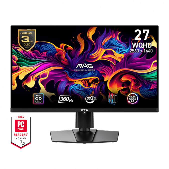 MSI Monitor GAMING MAG 271QP QD-OLED X24 26,5" WQHD 2560x1440 16:9 240Hz 0,03ms 2x HDMI, DP, USB-C, Black PC