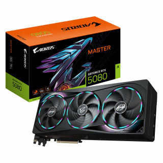 GIGABYTE Videokártya PCI-Ex16x nVIDIA RTX 5080 16GB DDR7 OC (GV-N5080AORUS M-16GD) PC