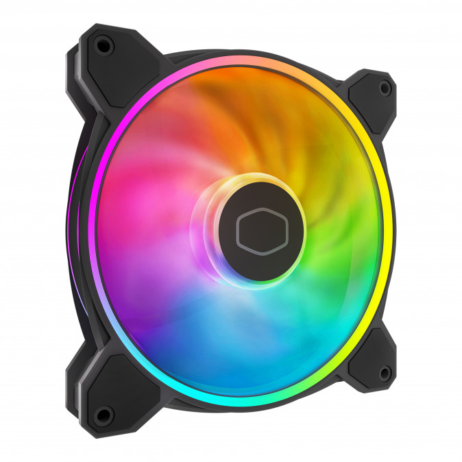 COOLER MASTER Rendszerhűtő Ventilátor MASTERFAN MF140 HALO2, ARGB Gen2, 14cm - Fekete PC