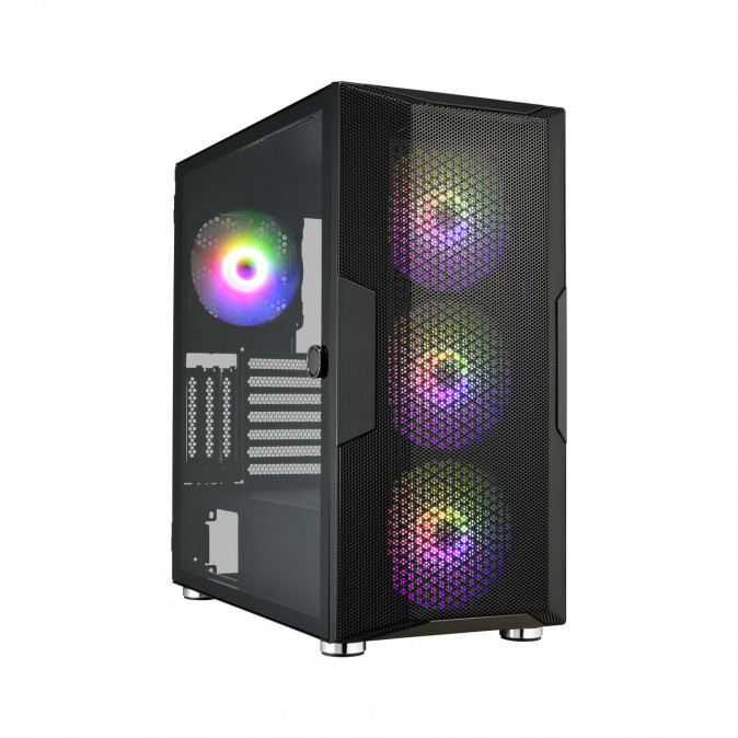 FSP CUT592 táp nélküli ablakos Full Tower számítógépház fekete PC