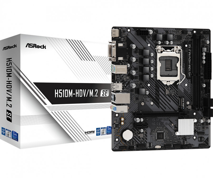 ASROCK Alaplap S1200 H510M-HDV/M.2 SE INTEL H470, mATX PC