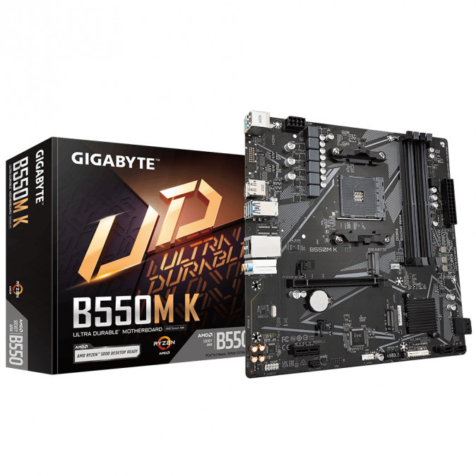 GIGABYTE Alaplap AM4 B550M K AMD B550, mATX PC