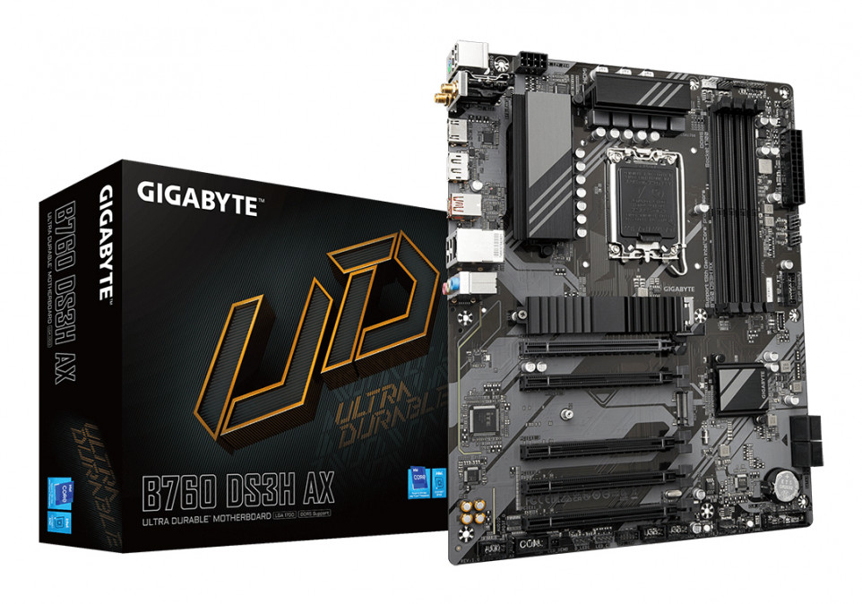 GIGABYTE Alaplap S1700 B760 DS3H AX INTEL B760, ATX PC