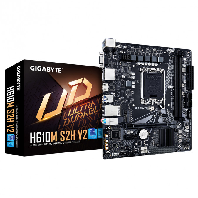GIGABYTE Alaplap S1700 H610M S2H V2 INTEL H610, mATX PC
