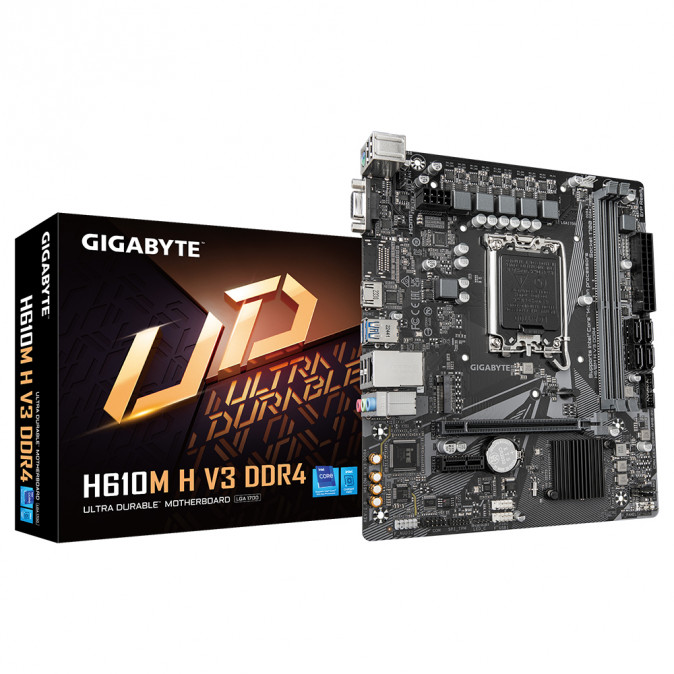 GIGABYTE Alaplap S1700 H610M H V3 DDR4 INTEL H610, mATX PC