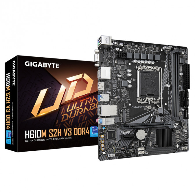 GIGABYTE Alaplap S1700 H610M S2H V3 DDR4 INTEL H610, mATX PC