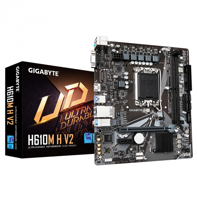 GIGABYTE Alaplap S1700 H610M H V2 INTEL H610, mATX PC