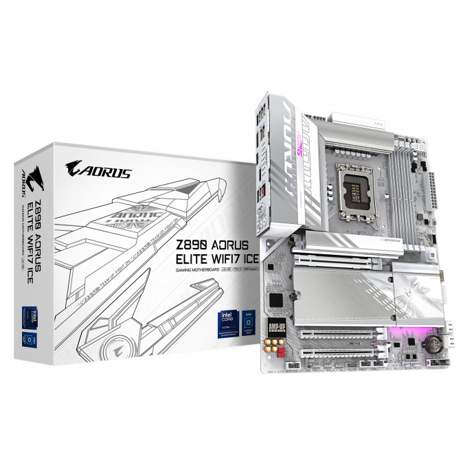 GIGABYTE Alaplap S1851 Z890 AORUS ELITE WIFI7 ICE INTEL Z890, ATX PC