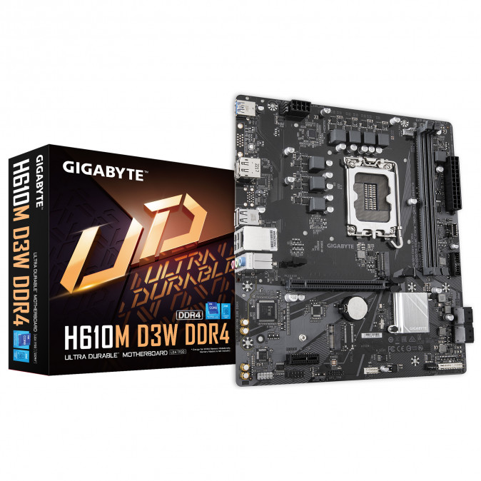 GIGABYTE Alaplap S1700 H610M D3W DDR4 INTEL H610, mATX PC