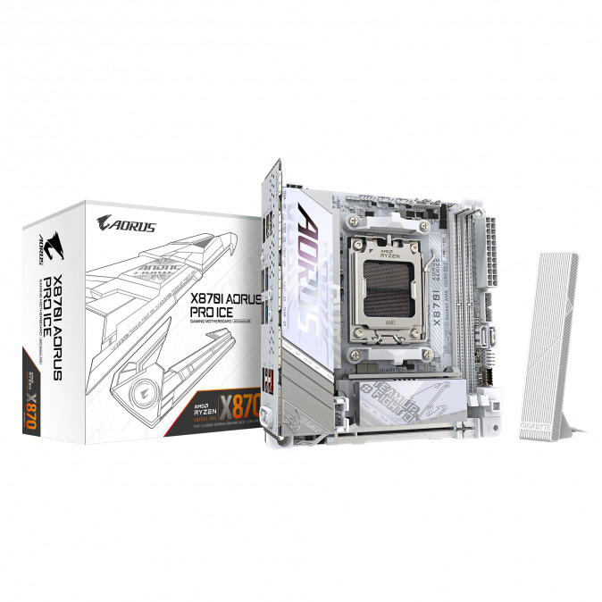 GIGABYTE Alaplap AM5 X870I AORUS PRO ICE AMD X870, mini-ITX PC