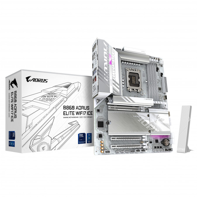 GIGABYTE Alaplap S1851 B860 AORUS ELITE WIFI7 ICE INTEL B860, ATX PC