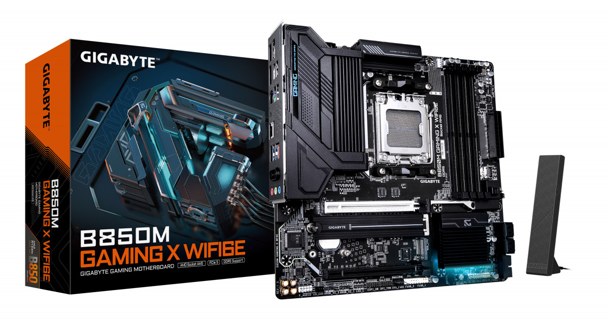 GIGABYTE Alaplap AM5 B850M GAMING X WIFI6E AMD B850, mATX PC